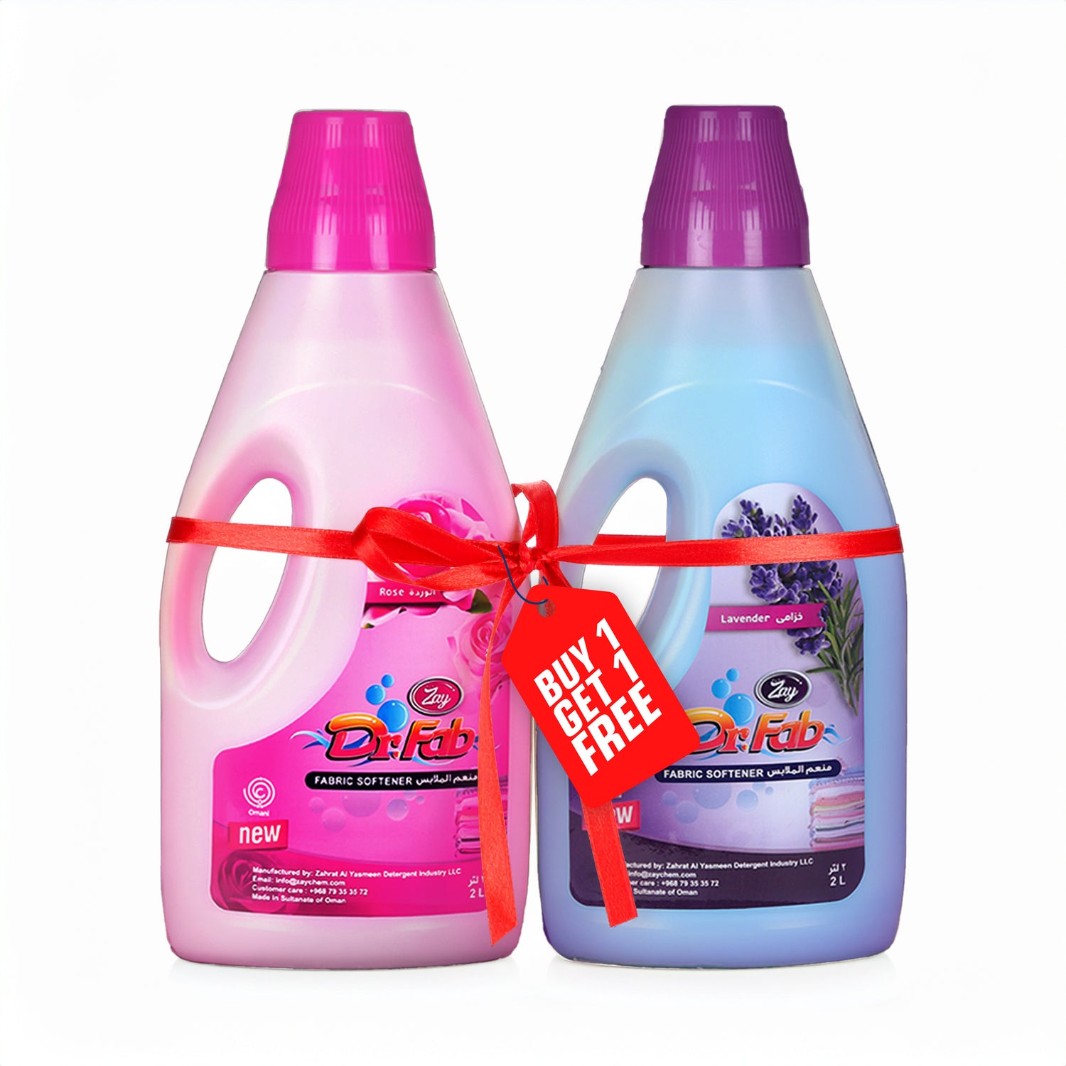 Dr. Fab Fabric Softener Lavender 2L + Rose 2L FREE