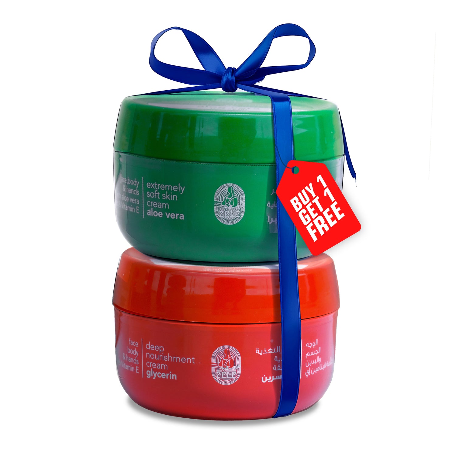 Zele Soft Body Cream Glycerin 380ML + Aloevera 380ML FREE