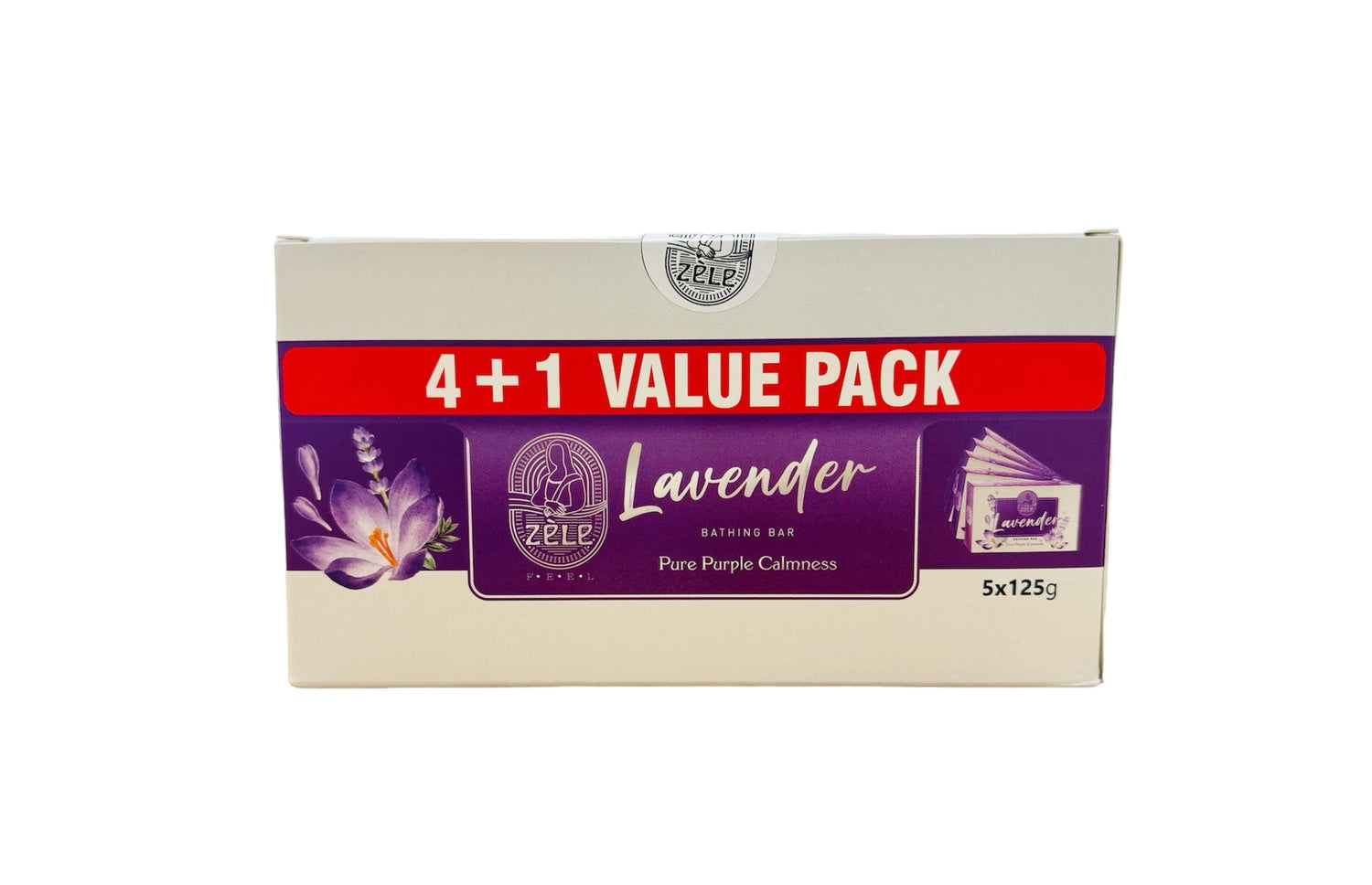 Zele Lavender Bathing Bar – 5 x 125GM Pack