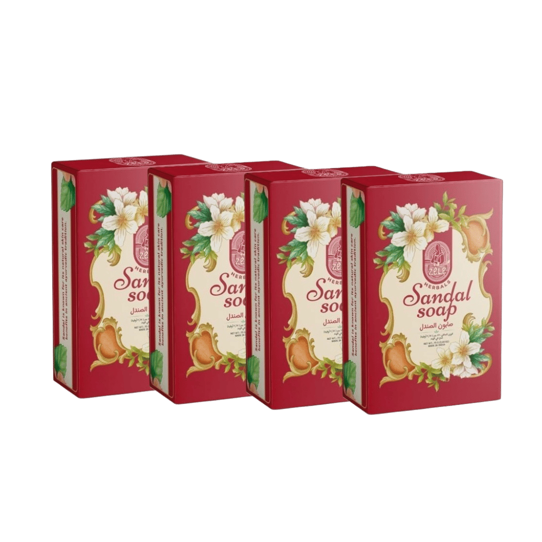 Zele Natural Herbal Soap - Sandal 4 x 75 Gms Value Pack