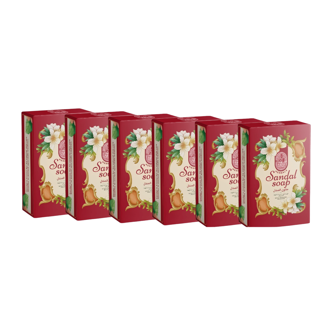 Zele Natural Herbal Soap - Sandal 6 x 75 Gms Value Pack