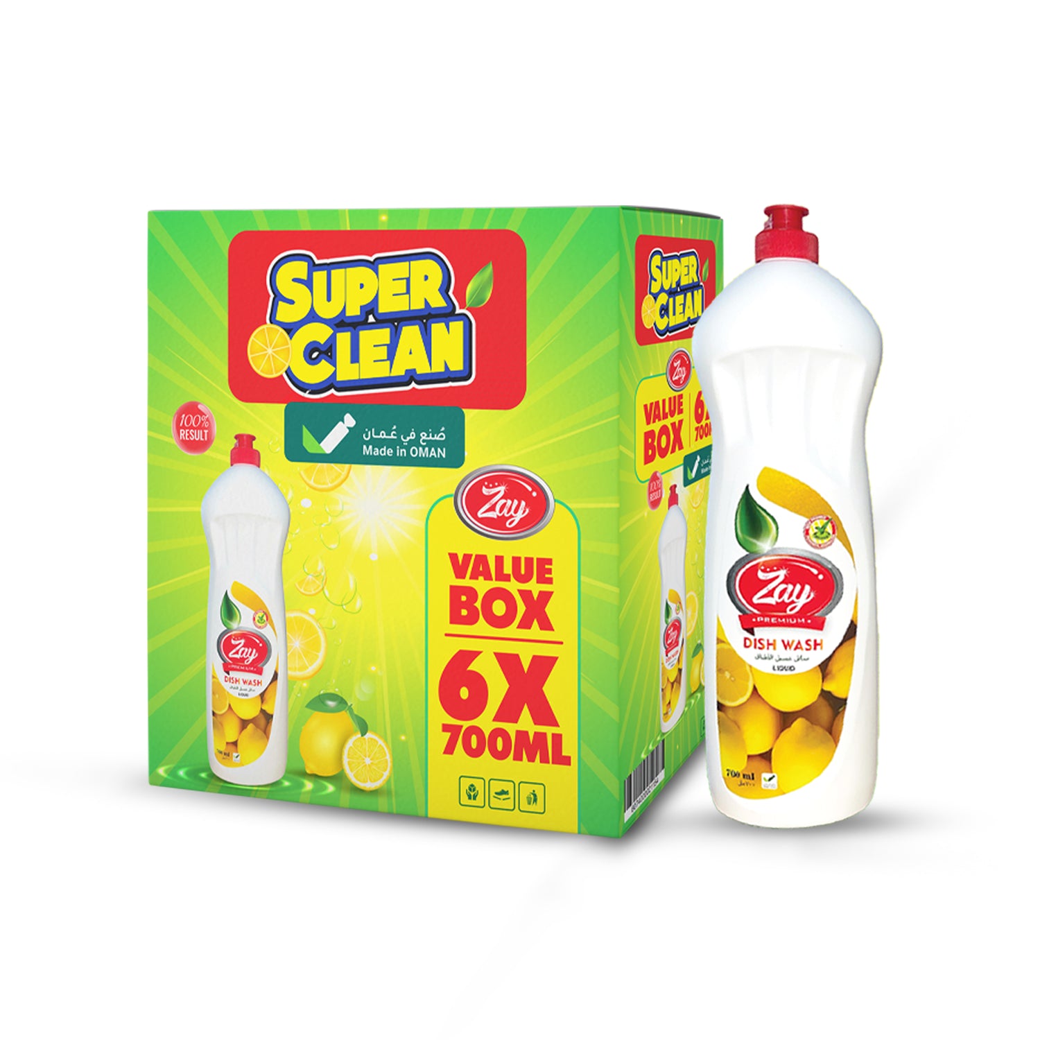 Zay Premium Dish Wash Liquid Value Box 6x700ML