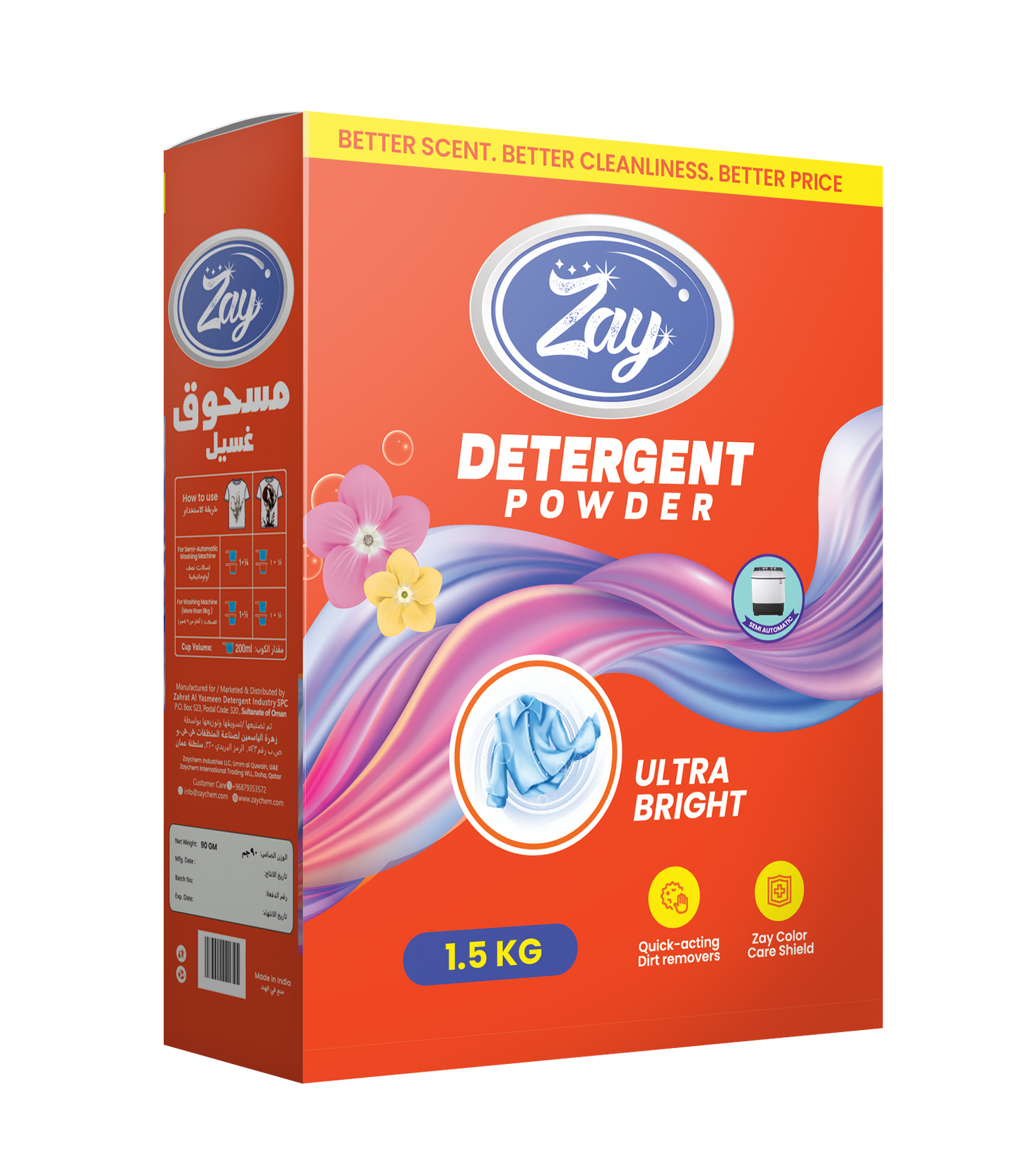 Zay Detergent Powder 1.5KG Box