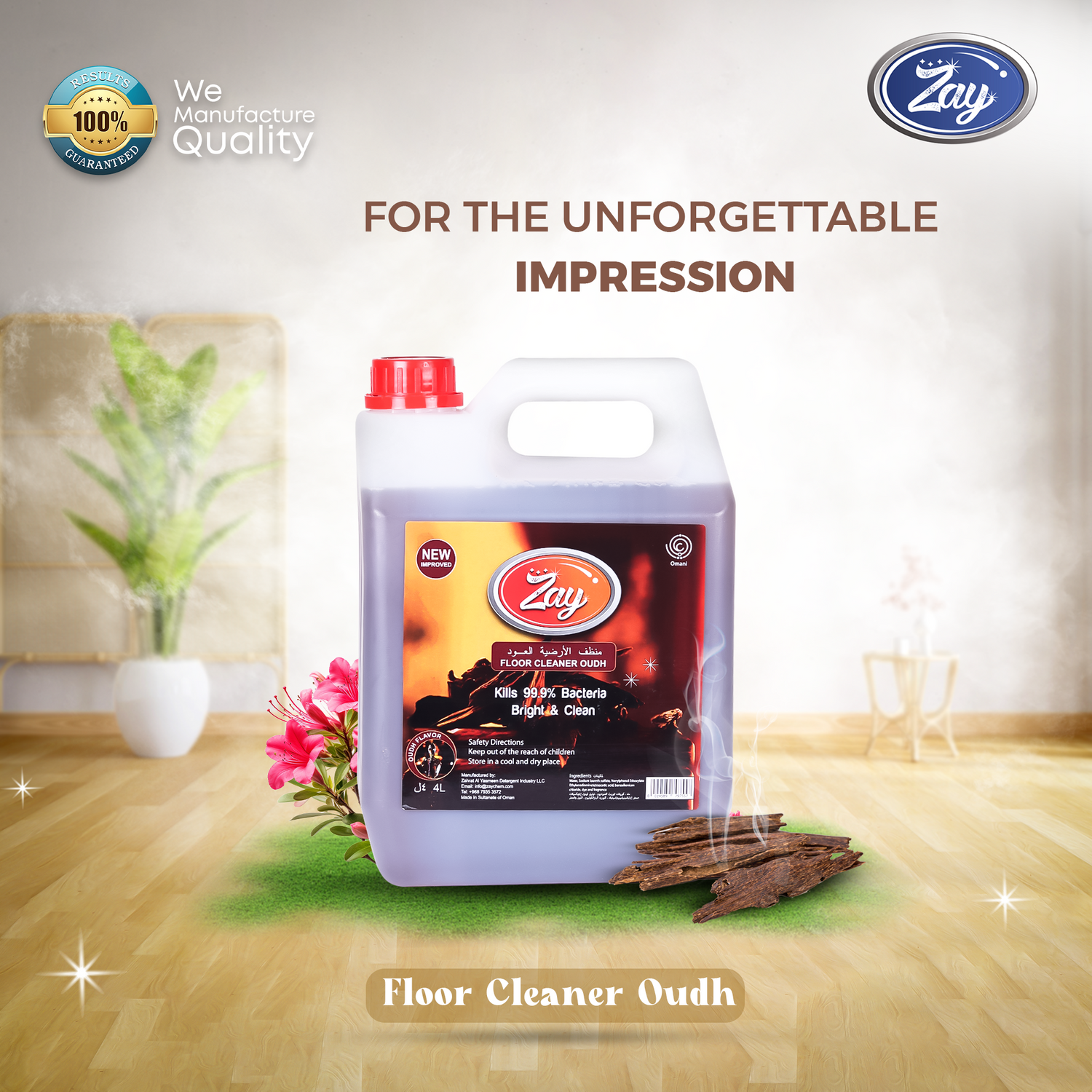 Zay Floor Cleaner – 4L Oudh