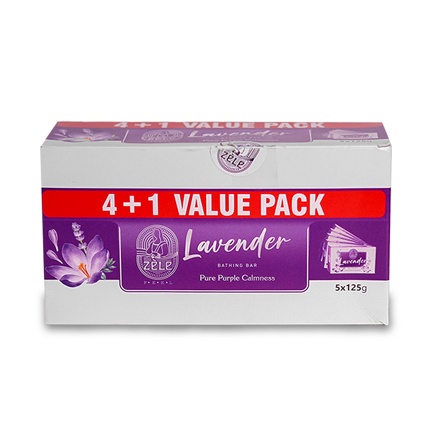 Zele Lavender Bathing Bar – 5 x 125GM Pack