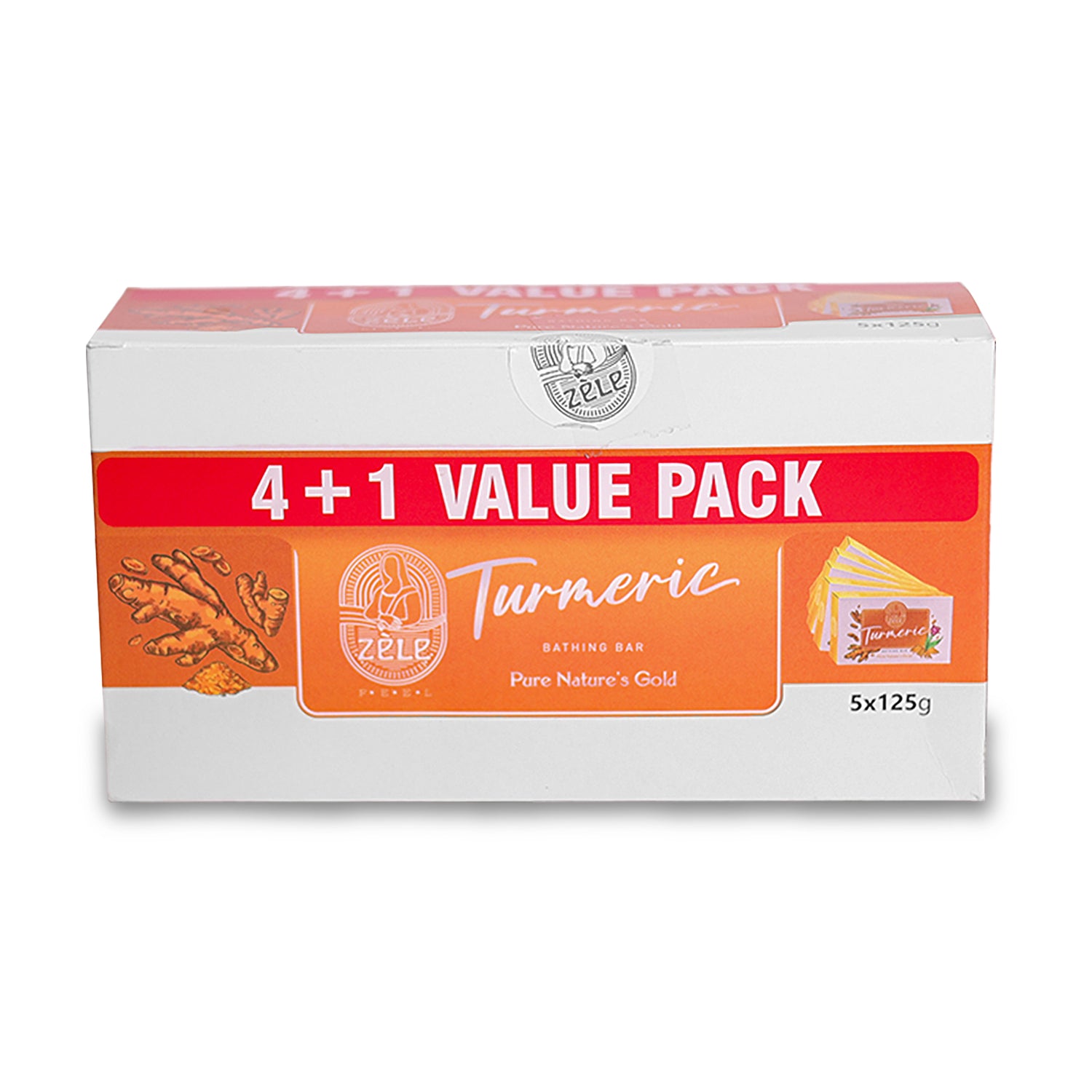 Zele Turmeric Bathing Bar – 5 x 125GM Pack