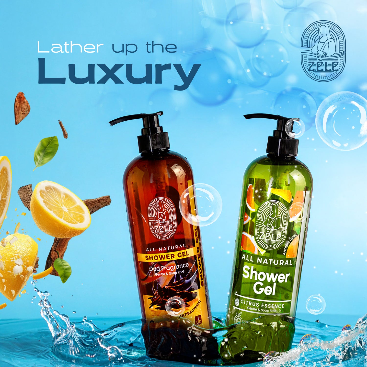 Zele Shower Gel - 1000ml Citrus Essence