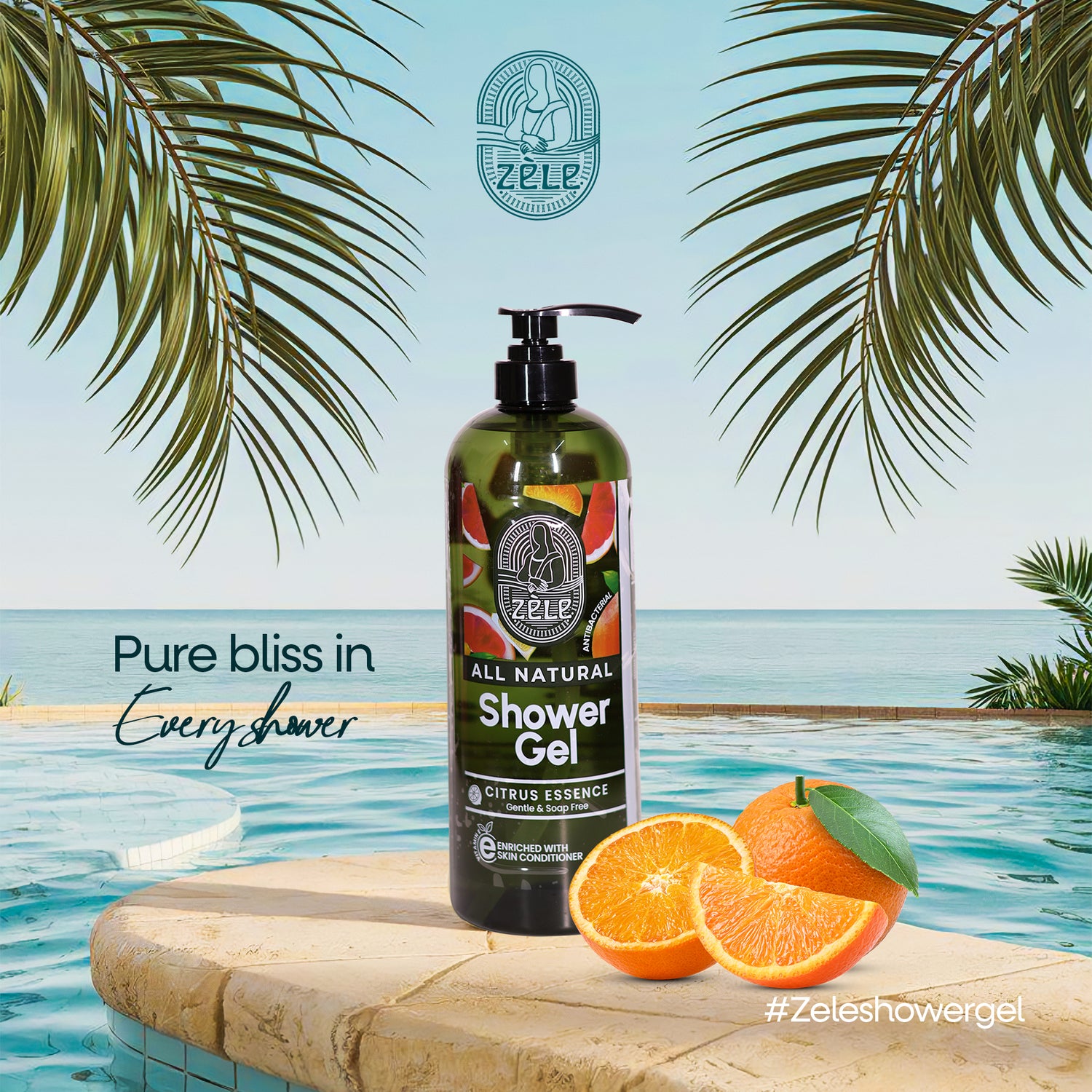 Zele Shower Gel - 1000ml Citrus Essence