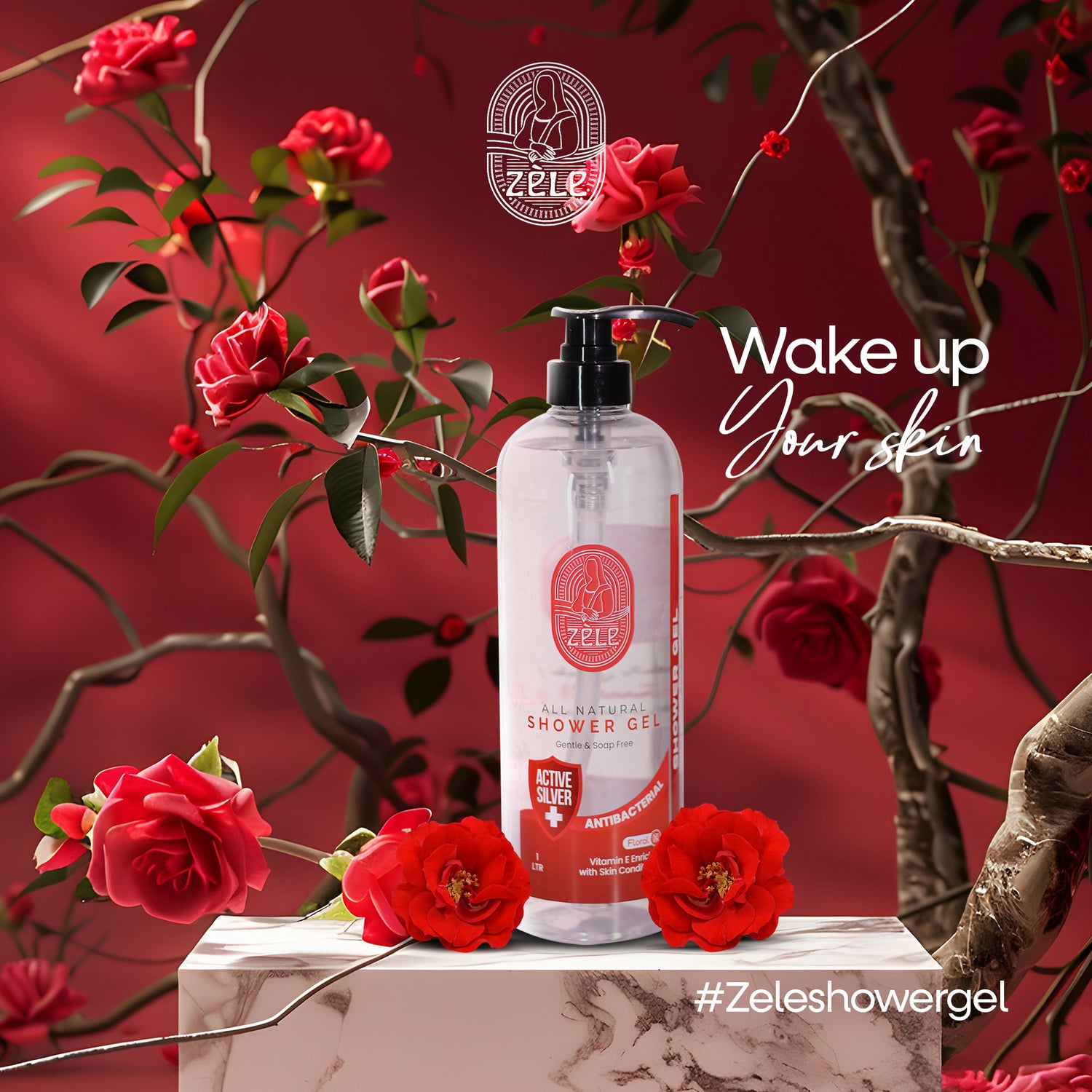 Zele Shower Gel - 1000ml Floral